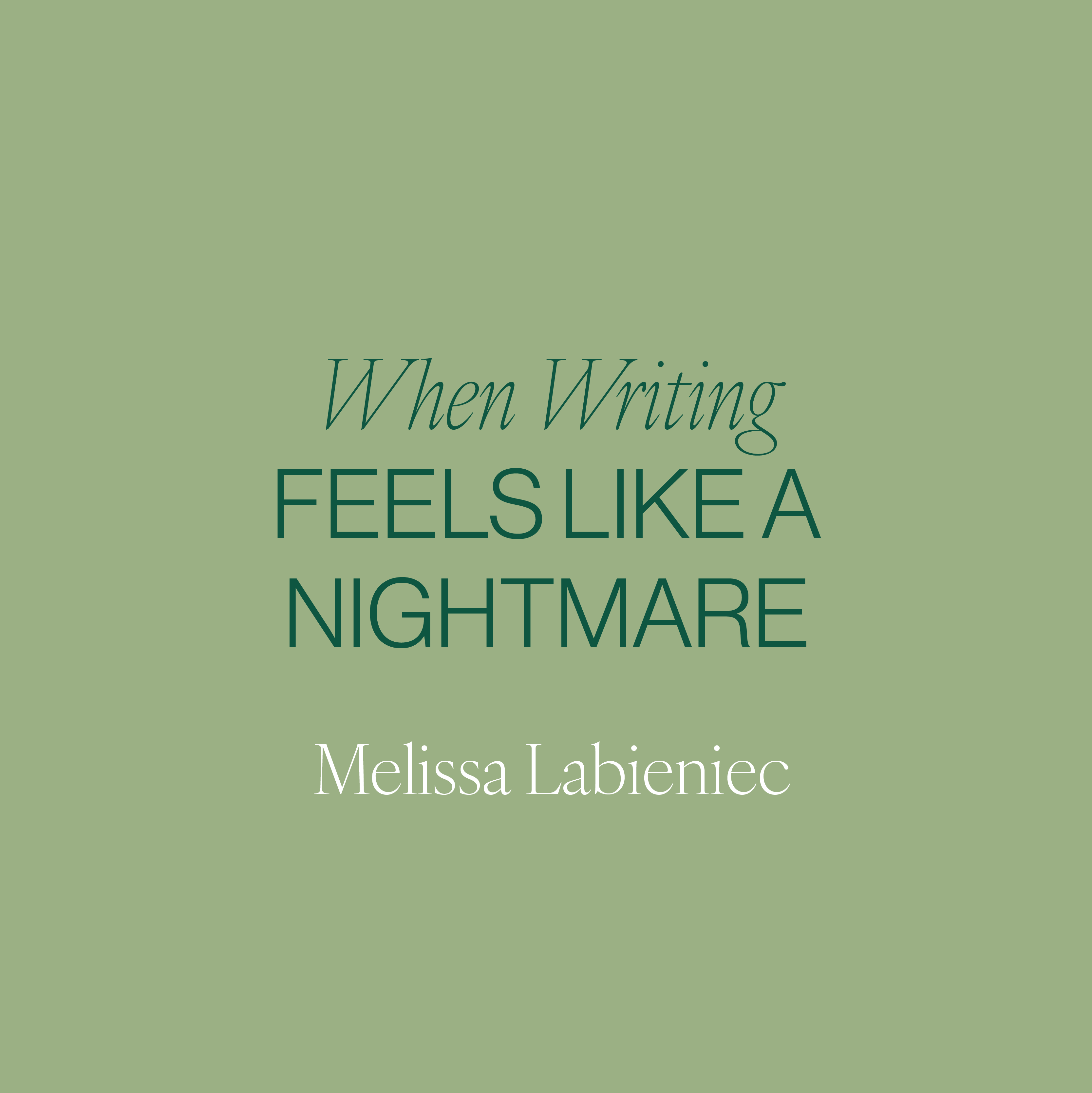 Most of the time, writing is a much-needed and wanted outlet for me. One that is not only fulfilling but rewarding from beginning to end. But there are times when this writing life can turn into more of a nightmare. I get lost for words and confidence and more. Here is something I hold on to when I am struggling …