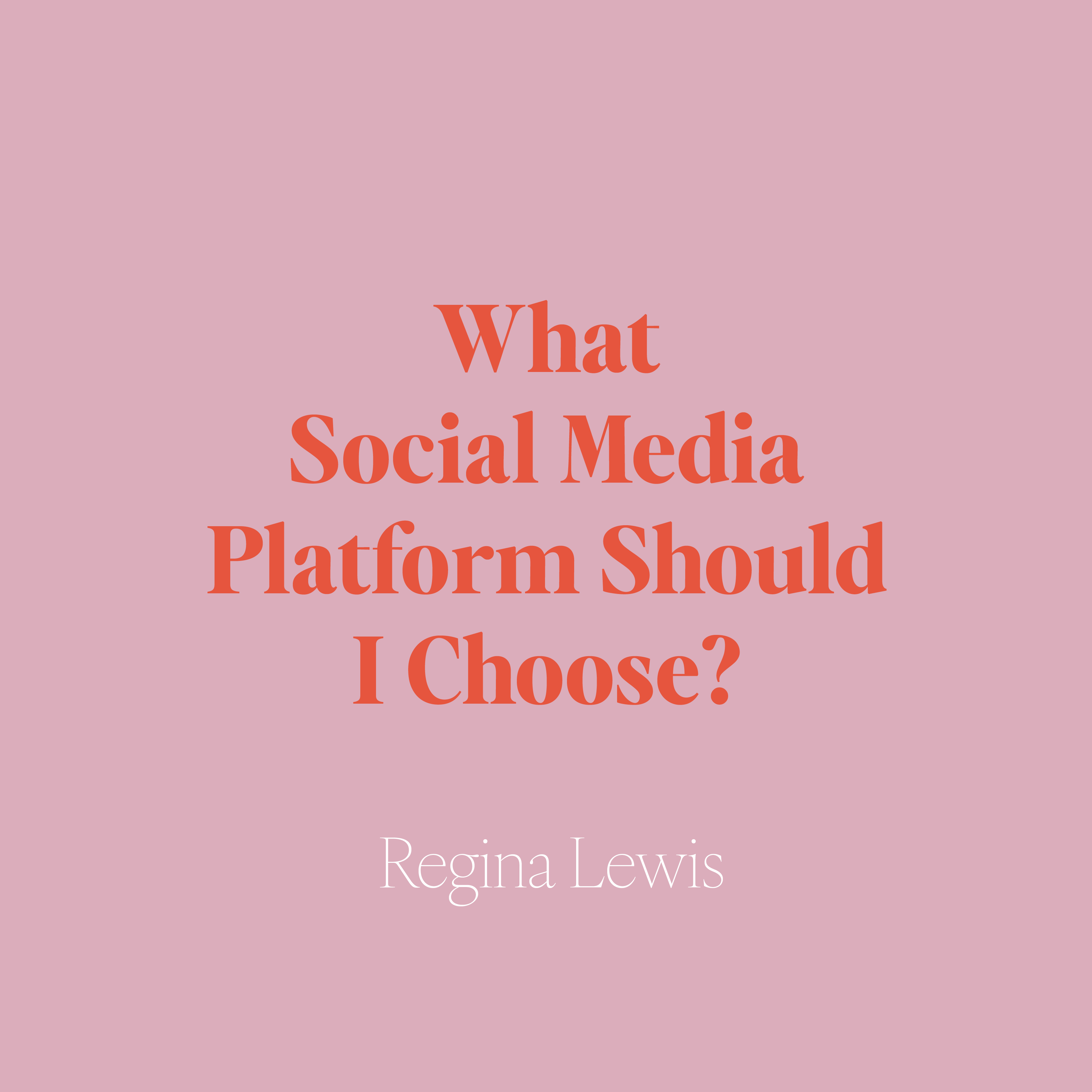 With so many available platforms, deciding what is best for you and your audience can be overwhelming. Here are some ideas to help you choose where to build your platform …