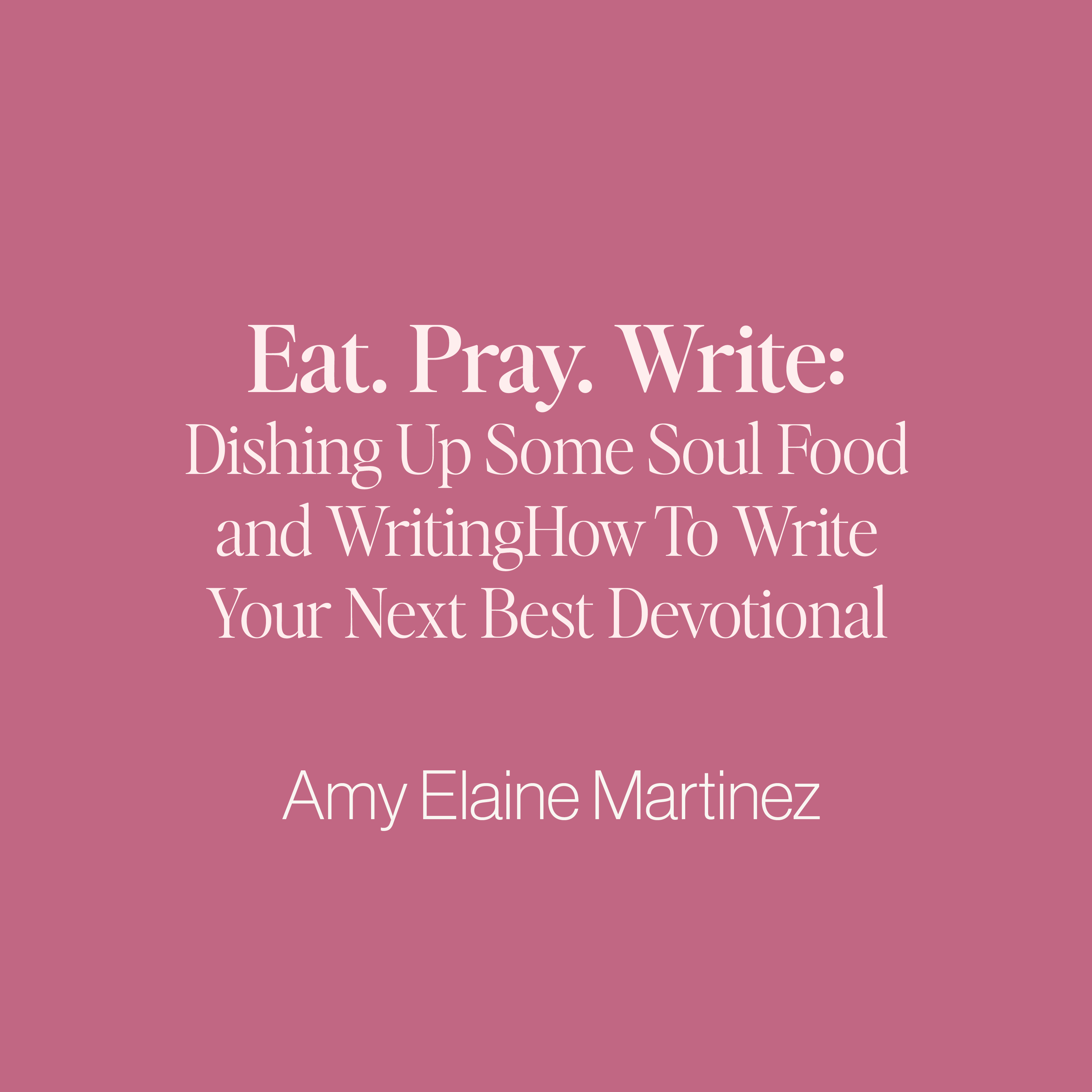 Eat. Pray. Write. Three words that will help you create a devotional with a hungry heart and draw your readers closer to God. Begin with the PRAY method, and watch how God works …
